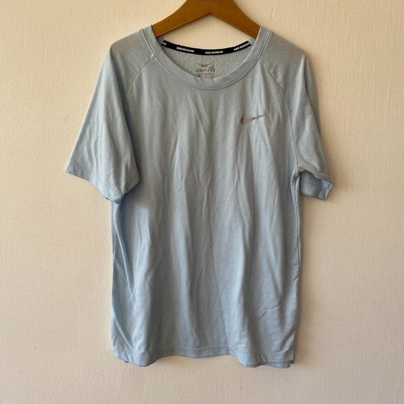 Nike Running T-shirt Womens Small Blue Breathable Perforated Activewear - Picture 1 of 7